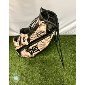 Used w/ Tags PXG Carry Stand Bag Desert Tan Camo w/ BackPack Straps No Rainhood