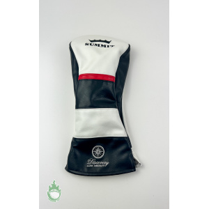 PRG Summit Black/White Discovery Land Company Leather Driver Headcover