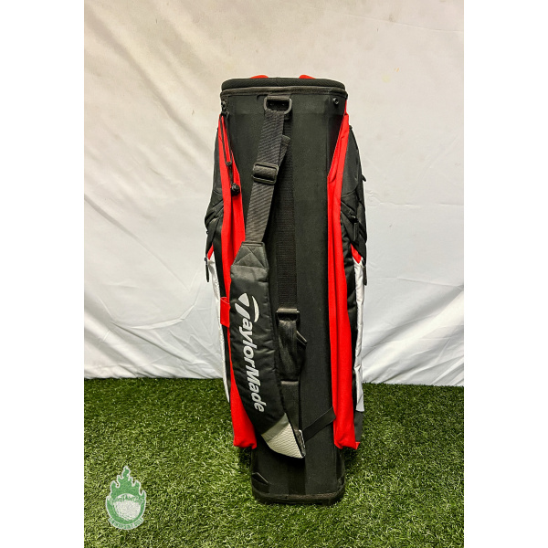 Used TaylorMade Cart Carry Golf Bag 14-way Black/Red/White Ships