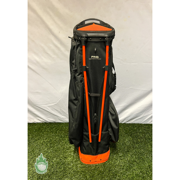 Used Ping 4Series Golf Cart/Carry Stand Bag 4-Way Black/Orange