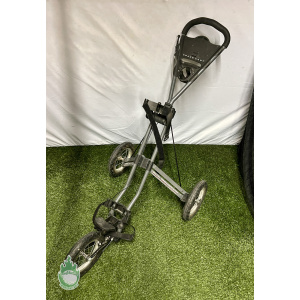 Gently Used Sun Mountain 3 Wheel Speed Cart Golf Black Push Cart w/ Cup Holder