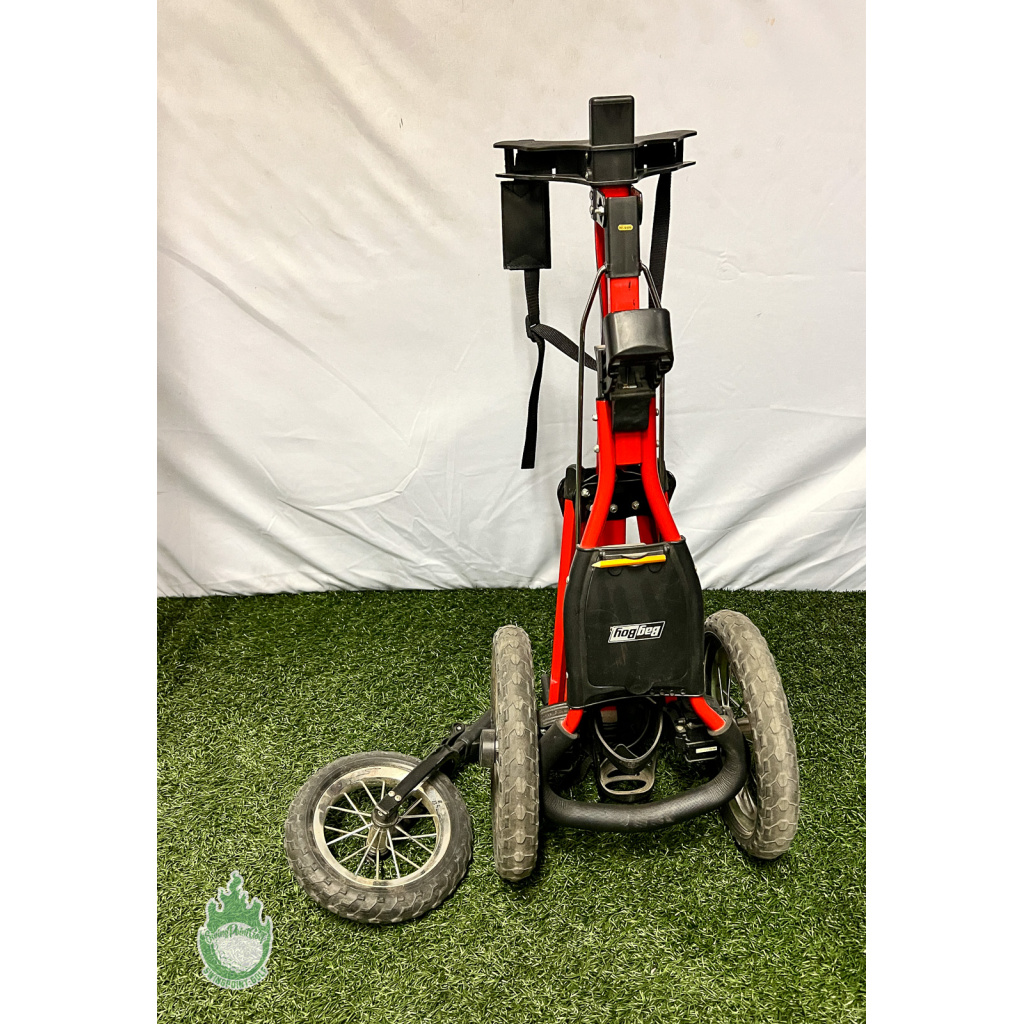 Bag Boy SC525 3 Wheel Golf Red Push Cart Ships Free Score Card & Drink