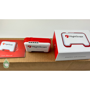 Used in Box FlightScope Mevo Golf Launch Monitor With Charger, Stickers & Box