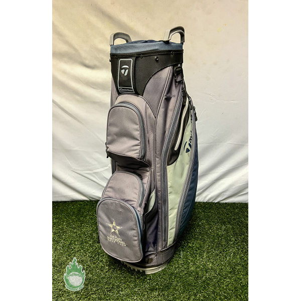 Used TaylorMade 14-way Golf Bag Dark Blue With Rainhood Las Vegas National