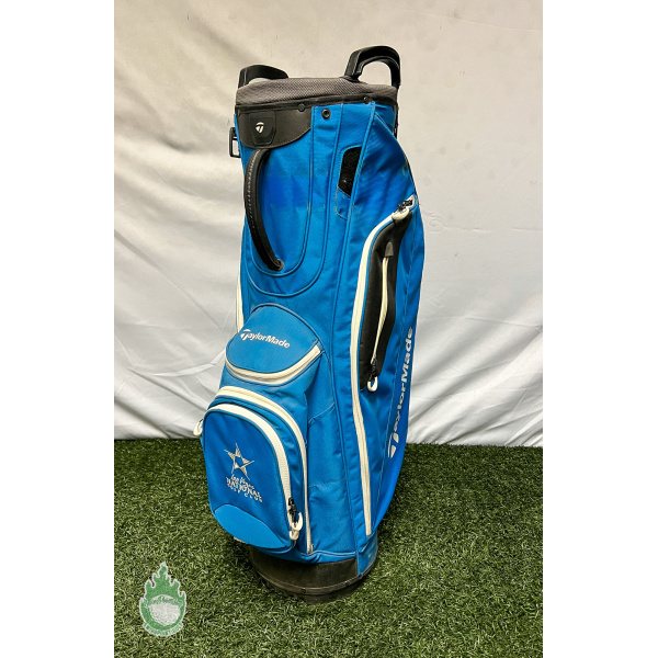 Used TaylorMade 14-way Golf Bag Blue With Rainhood Las Vegas National