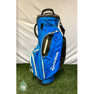 Used TaylorMade 14-way Golf Bag Blue With Rainhood Las Vegas National