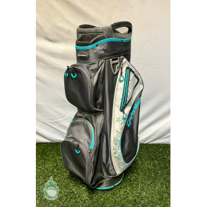 Used TaylorMade Kalea Cart Carry Golf Bag 15-way Gray/Turquoise Ships Free