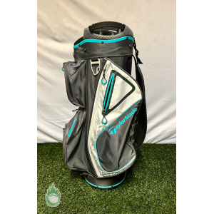 Used TaylorMade Kalea Cart Carry Golf Bag 15-way Gray/Turquoise Ships Free