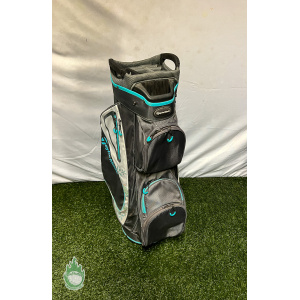 Used TaylorMade Kalea Cart Carry Golf Bag 15-way Gray/Turquoise Ships Free