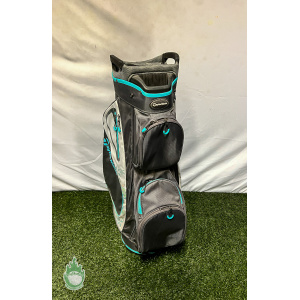 Used TaylorMade Kalea Cart Carry Golf Bag 15-way Gray/Turquoise Ships Free