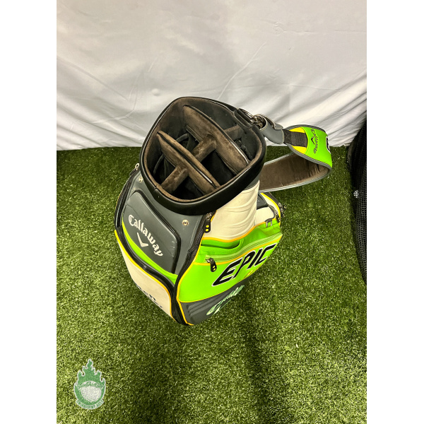Used Callaway Epic Flash Tour Staff Golf Cart Carry Bag White