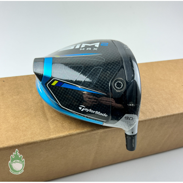 New Tour Issued 2021 TaylorMade SIM 2 MAX Driver 9* HEAD ONLY Golf Club + Sign