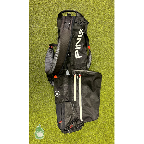 Pre Owned Ping Moonlite Black 4-way Carry Sunday Golf Bag With