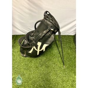 Used Miura Carry Stand Bag Black/White w/ BackPack Straps