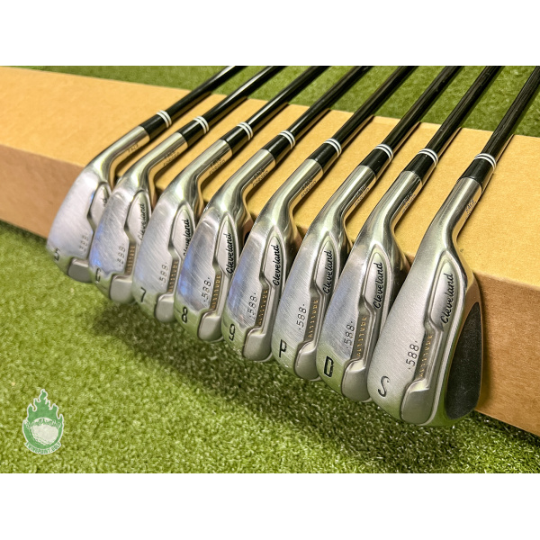 Used RH Cleveland 588 Altitude Irons 5-PW/DW/SW 55g Regular Graphite Golf Set