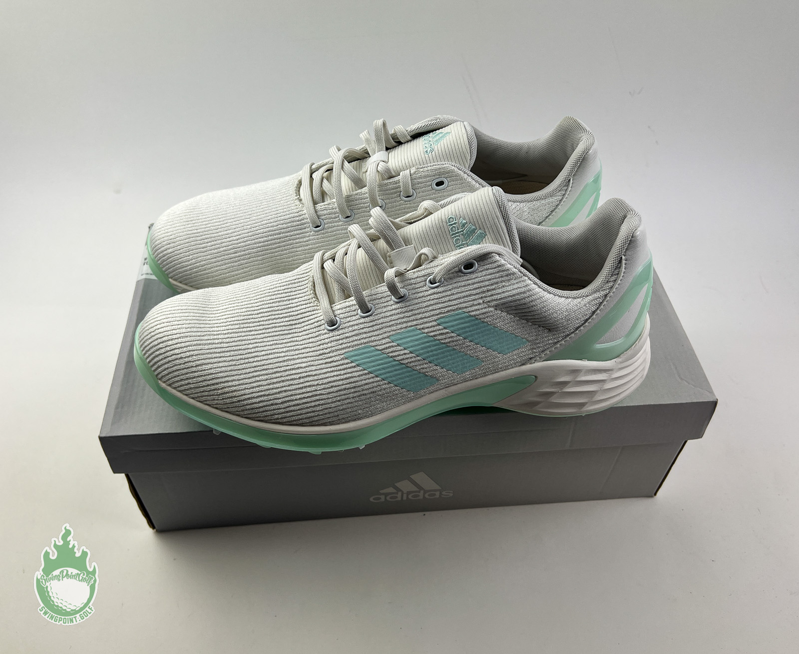 adidas gazelle silver green womens Adidas ZG21 Motion Primegreen BOA Mid-Cut Spiked Shoes