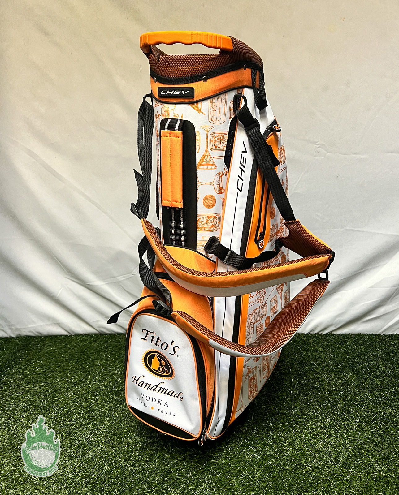 ［新品］Callaway + CLUBHAUS Tour Golf Bag NEW! Callaway Staff Tour Golf Bag w/ Headcovers- Orange