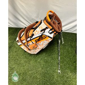 New Callaway Chev Golf Tito's Vodka Austin Texas Stand Golf Bag Orange White