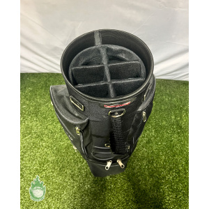 Pre-Owned Caddy Daddy Black Golf Bag Hard Travel Case with Wheels - 7 Pockets
