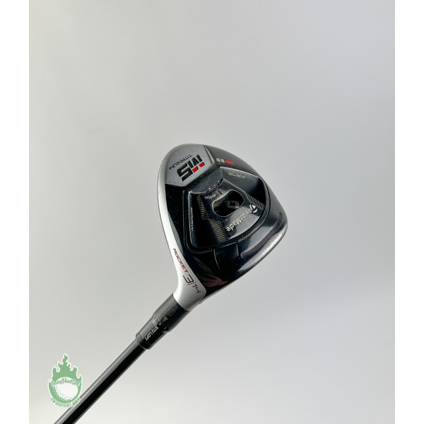 Used RH TaylorMade M5 Titanium Rocket 3 Wood 14* 55g Regular Graphite Golf Club