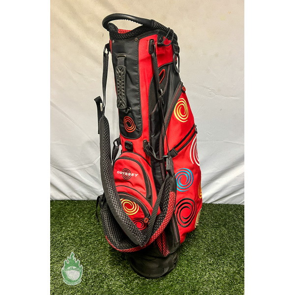 Callaway 4-way Odyssey Cart Carry Golf Stand Bag - Red w/ Straps & Rainhood