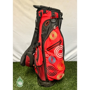 Callaway 4-way Odyssey Cart Carry Golf Stand Bag - Red w/ Straps & Rainhood