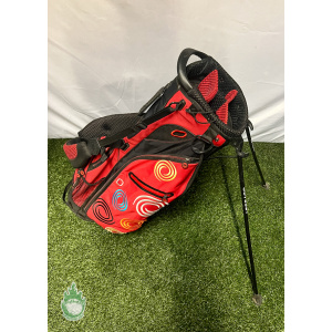 Callaway 4-way Odyssey Cart Carry Golf Stand Bag - Red w/ Straps & Rainhood