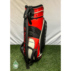 Odyssey Staff Golf Cart Carry Bag 6-Way White/Red/Black Free Shipping