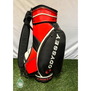 Odyssey Staff Golf Cart Carry Bag 6-Way White/Red/Black Free Shipping
