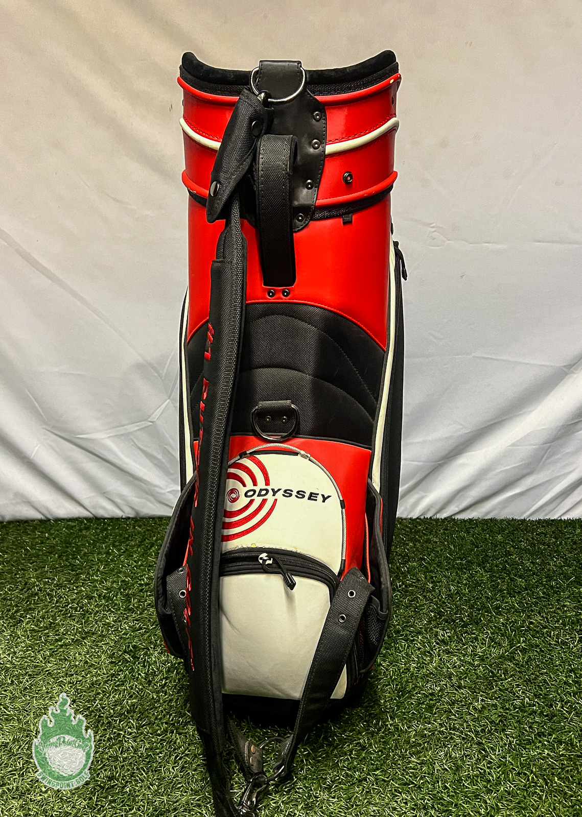 Odyssey Staff Golf Cart/Carry Bag 6 Way Black Red factory and White