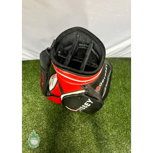 Odyssey Staff Golf Cart Carry Bag 6-Way White/Red/Black Free Shipping