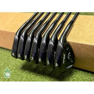 Used Callaway APEX Forged '21 Black Irons 4-PW Elevate 95g Stiff Steel Golf Set