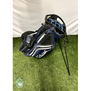 Titleist Golf Cart/Carry Stand Bag Hybrid 14-Way Divided Blue W/ Dual Straps