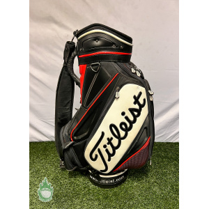 Used Titleist 6-Way Staff Golf Bag Black Name Embroidered