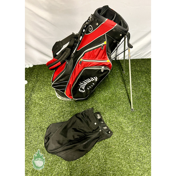 Callaway Warbird Carry Stand Golf Bag Red Black 7 Way Divider No deals Straps