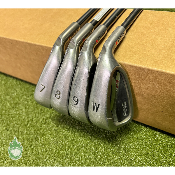 Used RH Ping Red Dot G25 Irons 7-PW TFC 80 Ladies Flex Graphite Golf Set