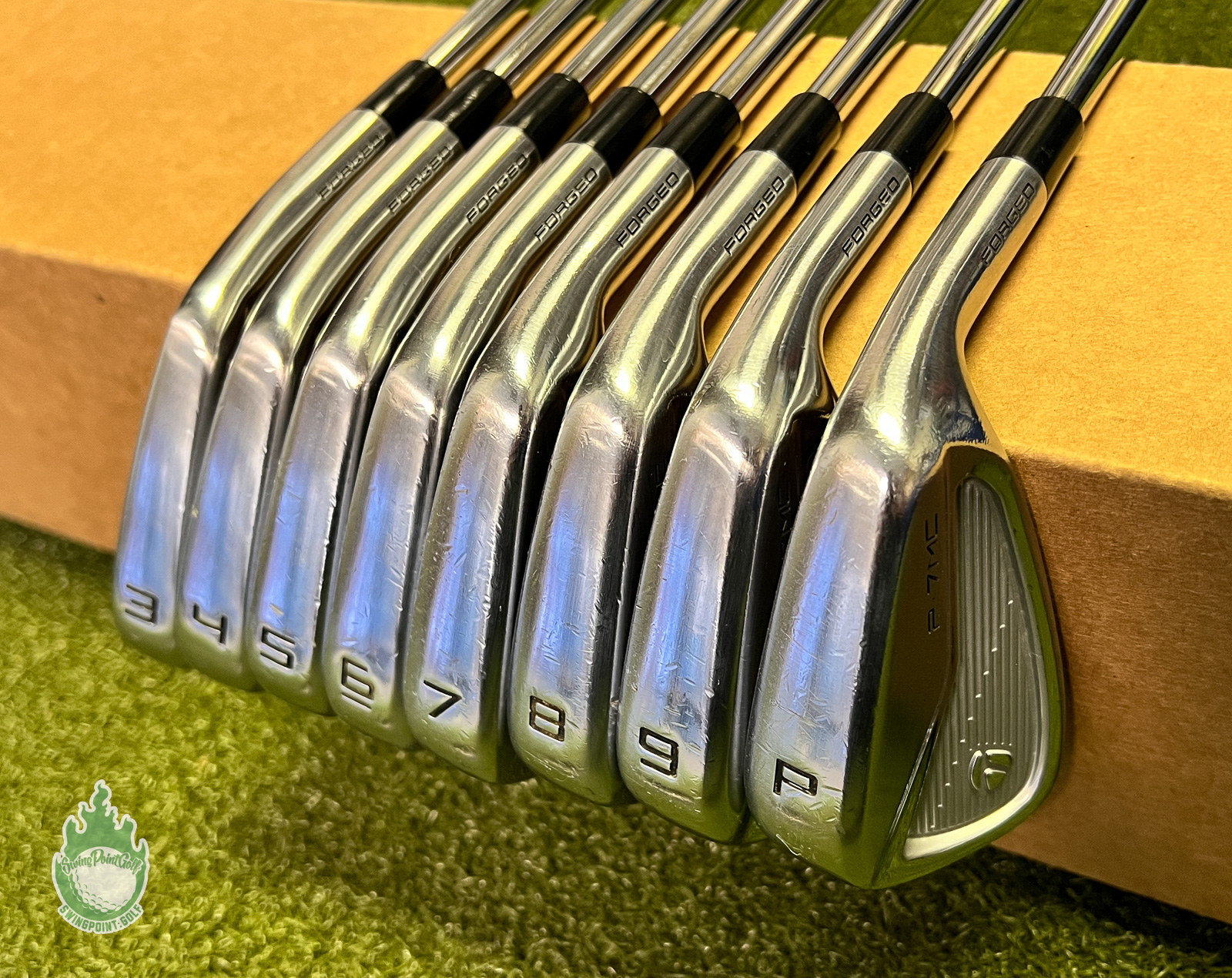 Used TaylorMade P-7MC Forged Irons 3-PW Project X 6.0 Stiff Flex 