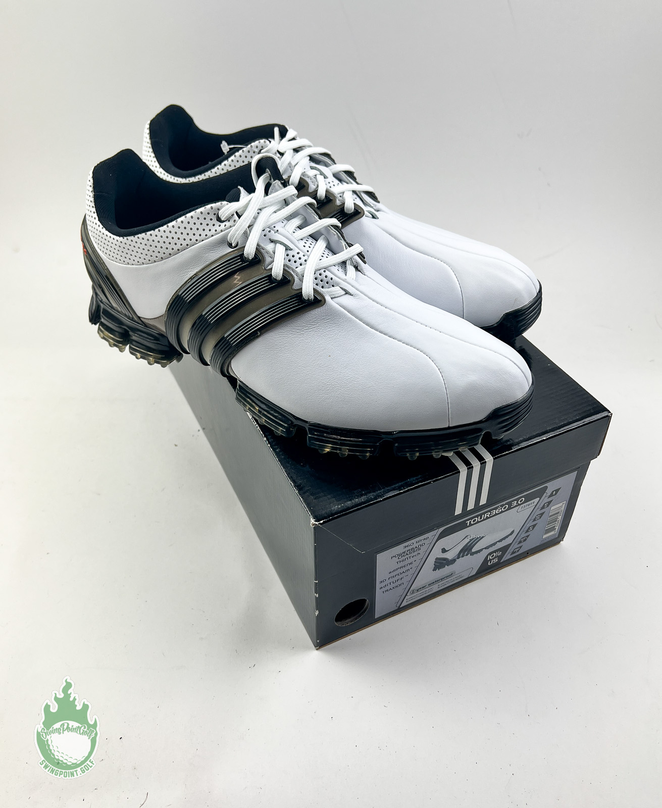 adidas gazelle silver green womens adidas Men's Tour360 24 BOA Boost Golf Shoes, White Black / Medium / 10.5 main image 1
