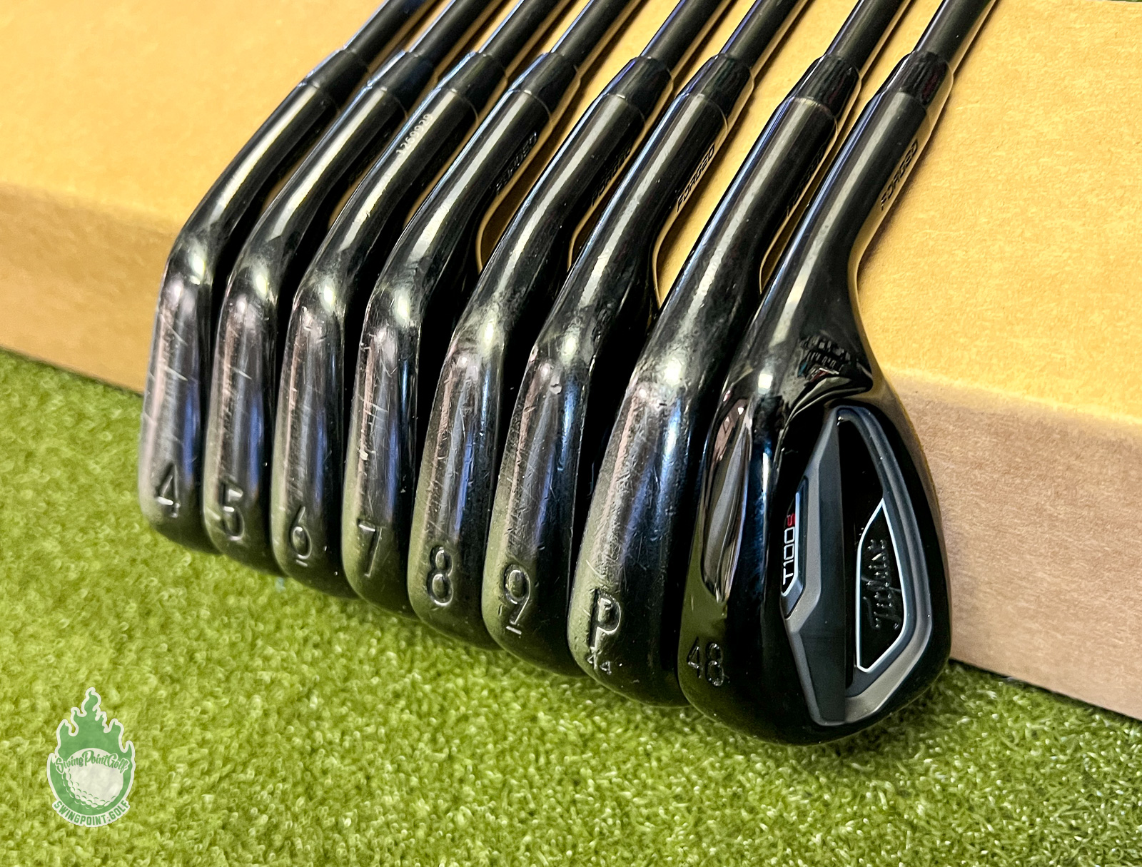 RH Titleist T100S Black Forged Irons 4-PW/48* Project X LZ Stiff