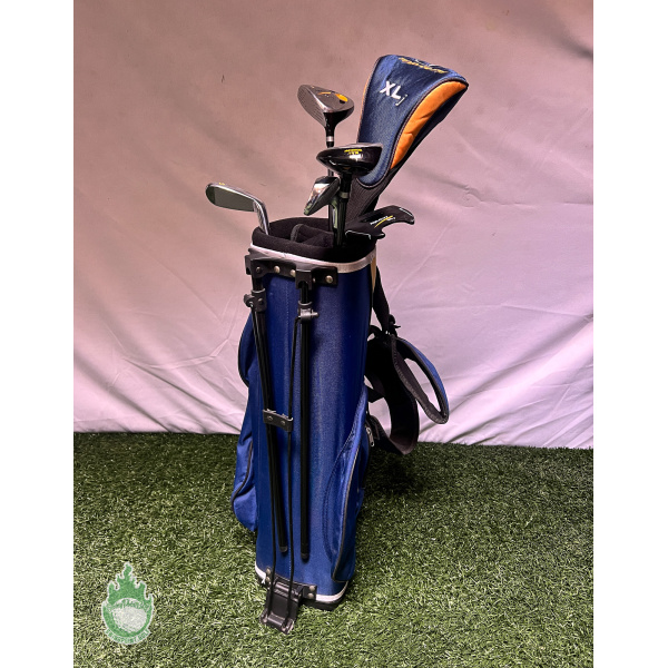 Used LEFT Handed Top Flite XLj Junior Youth Golf Club Set & Bag 6