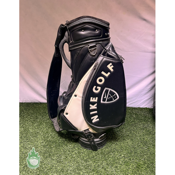 Used Black Nike Golf Tour Accuracy Staff Bag Embroidered Anthony Small SwingPoint Golf