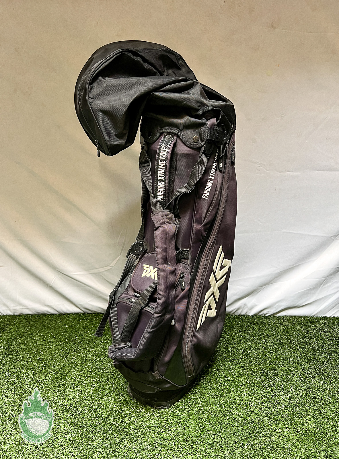 Used PXG Golf Stand Bag Black 4-Way Parsons Extreme Golf W/ Cooler