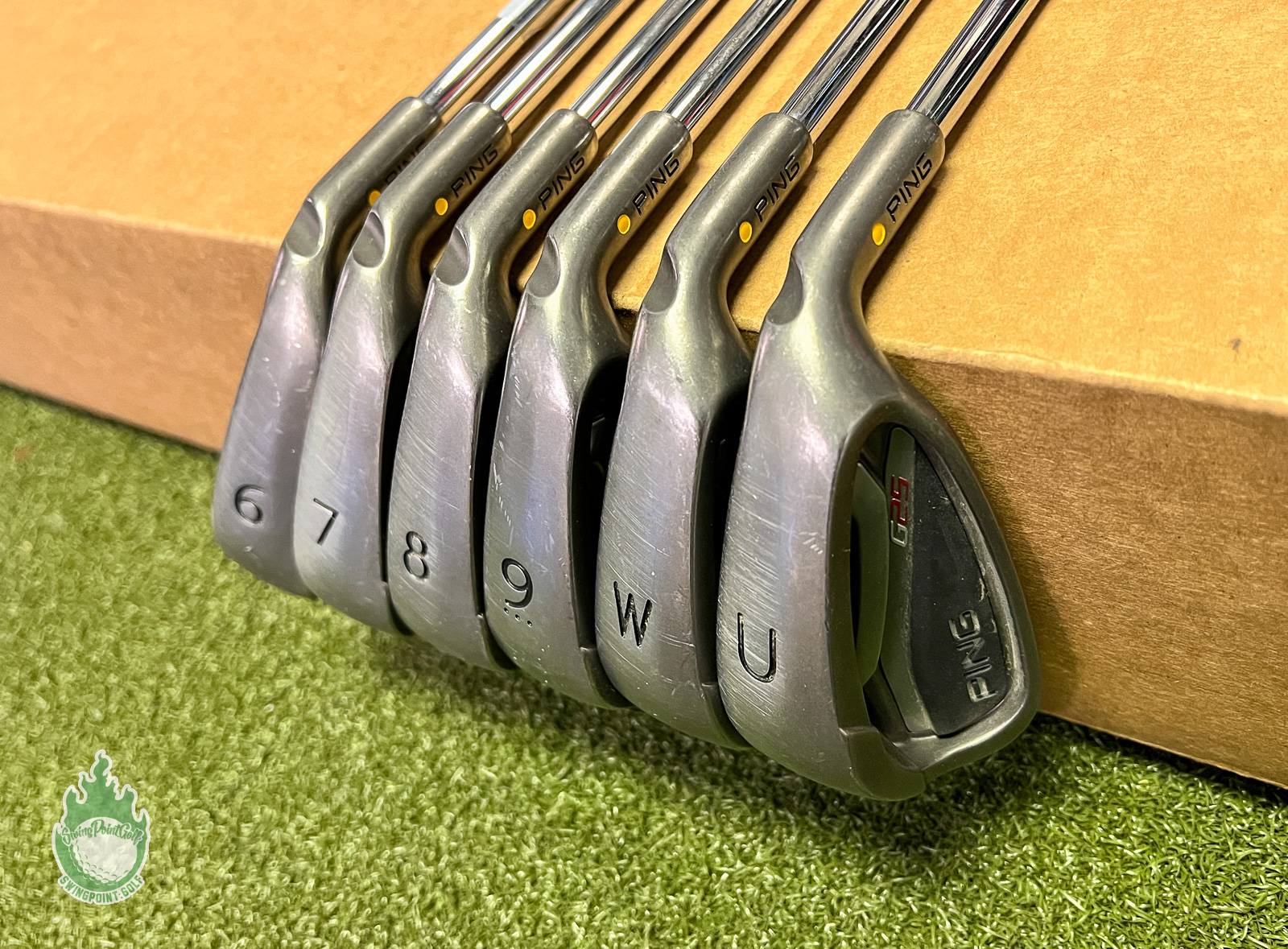 Left Handed Ping G25 Yellow Dot 9 Iron Regular Steel Shaft Ping Grip Left Handed Ping G25 Yellow Dot 9 Iron Regular Steel Shaft Ping Grip