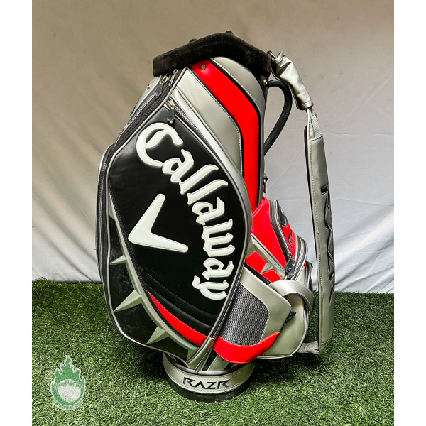 Used Callaway RAZR 6-Way Silver Golf Staff Bag Embroidered w