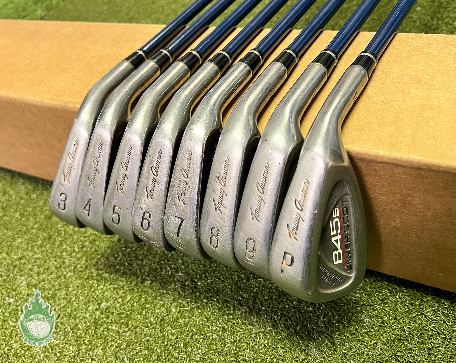 Used RH Tommy Armour 845S Silver Scot Irons 3-PW Stiff Flex