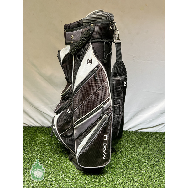 Pre Owned Maxfli Golf Black Cart Carry Bag 13 way Divider SwingPoint Golf