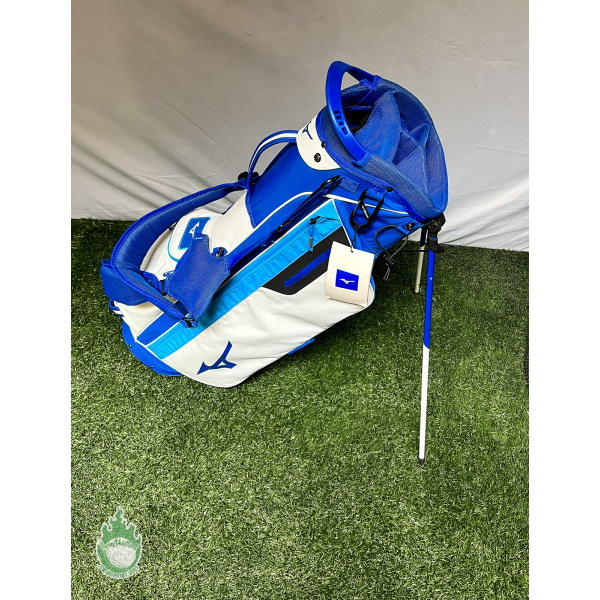 New 2022 Mizuno BR-D3 4-Way Stand Golf Bag Blue/White/Black With