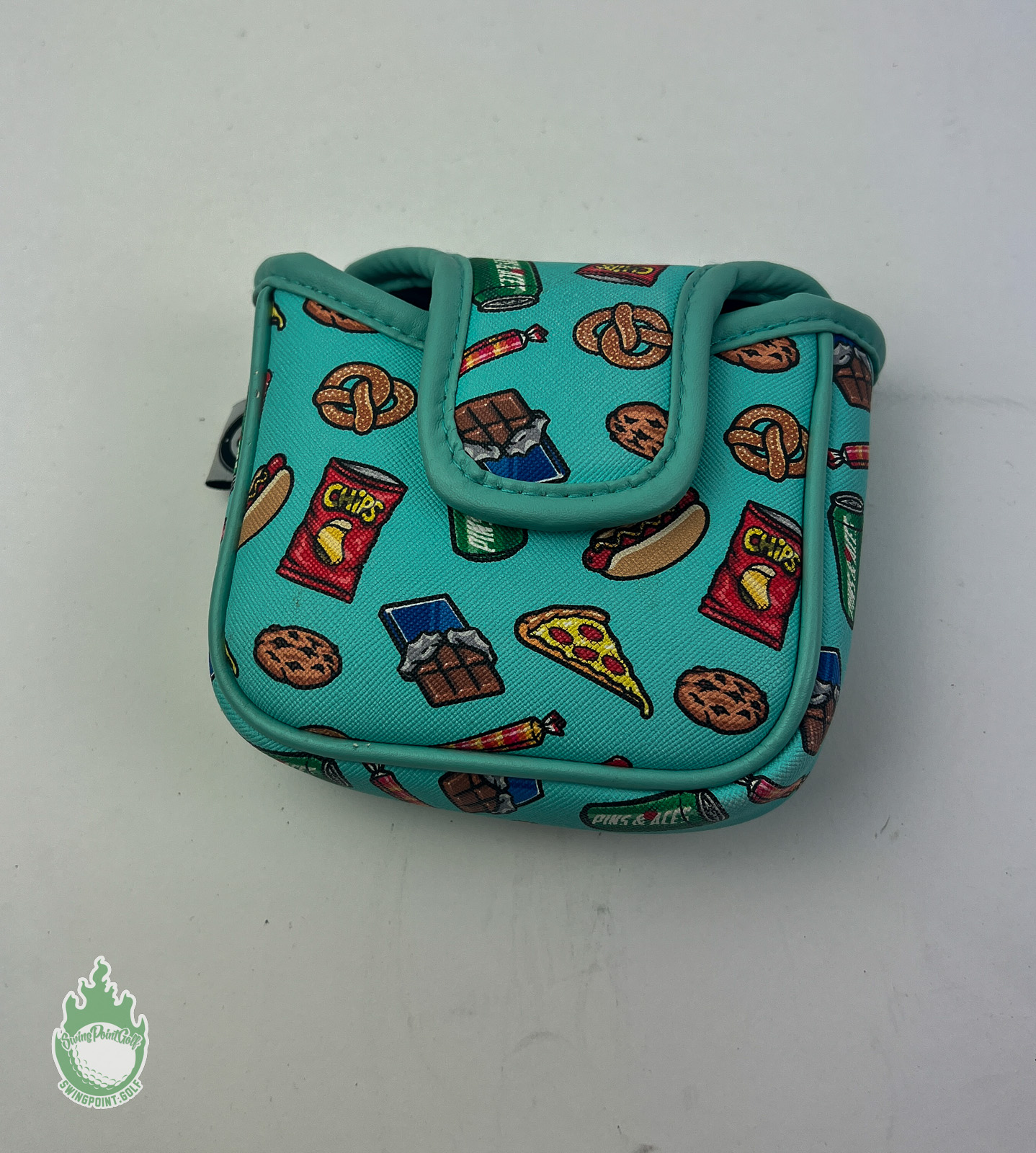 Used Pins and Aces Golf Munchies Mallet Putter Head Cover Limited