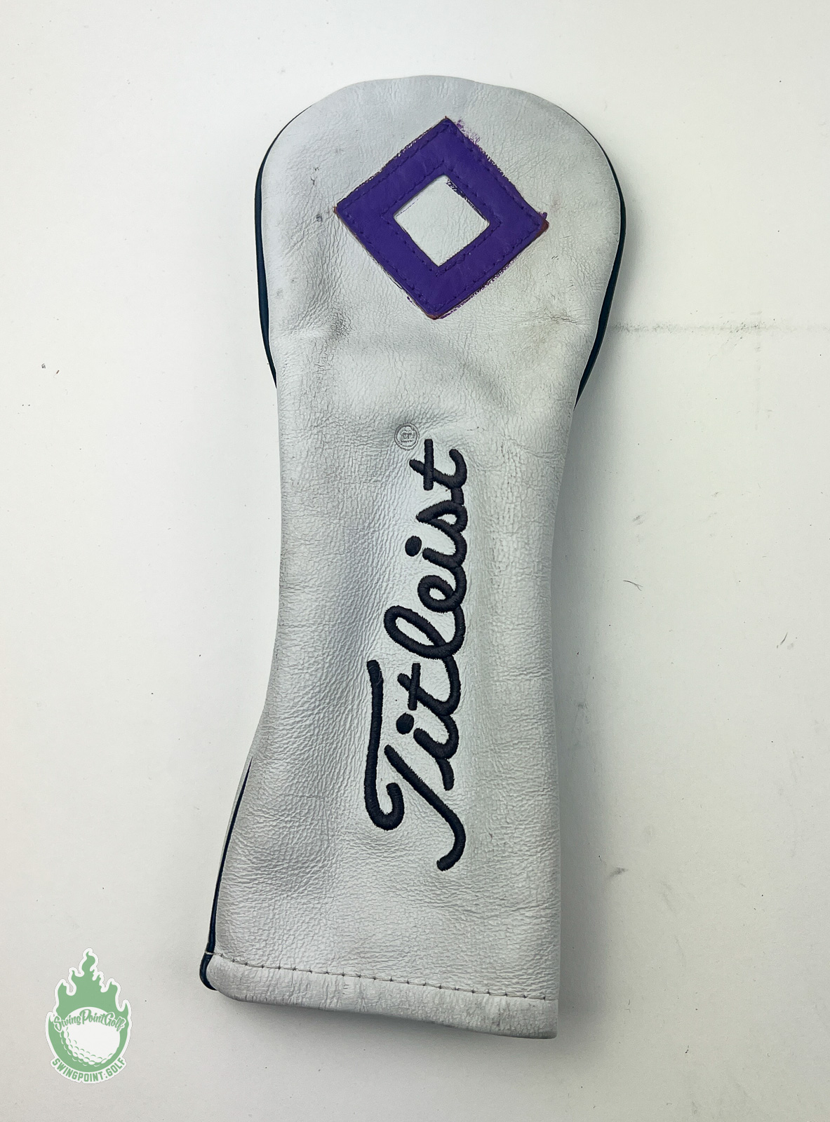 Used Titleist White Leather Headcover Fairway Wood