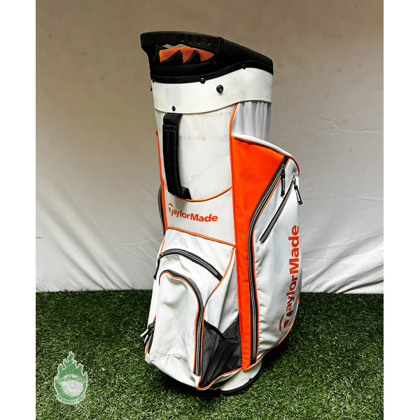 Used TaylorMade Cart Carry Golf Bag 14-way White/Orange